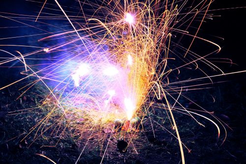 firework explosion colorful
