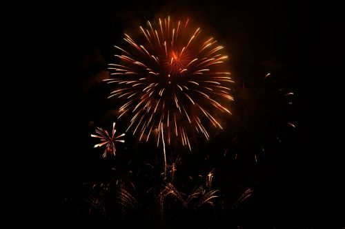 fireworks celebrate new year's eve