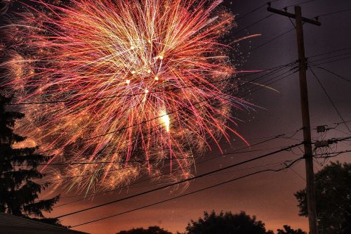 fireworks lights celebrate