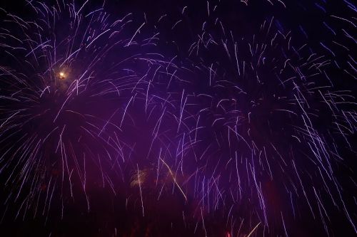 fireworks rocket purple