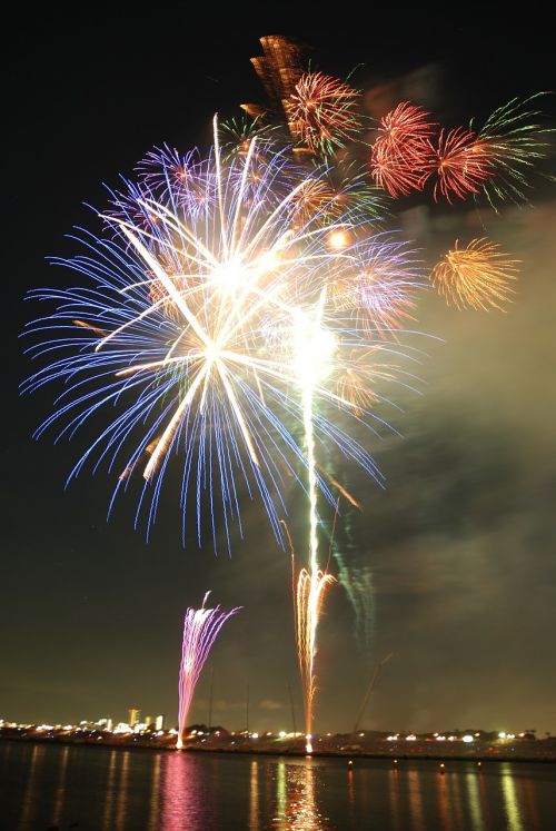 fireworks hanabi colorful
