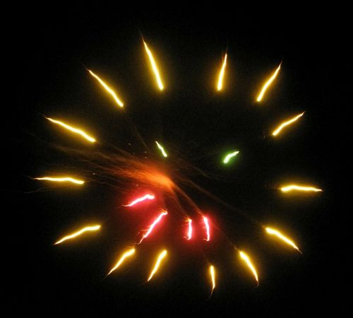 fireworks smiley face lights
