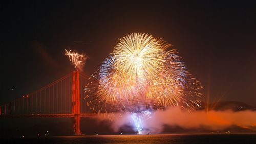 fireworks golden gate bridge san francisco