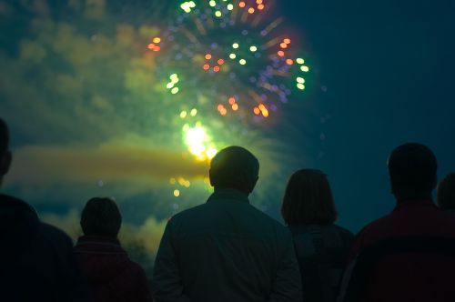 fireworks pyrotechnics crowd