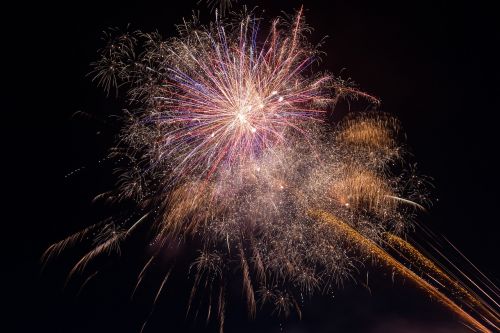 fireworks lights sky