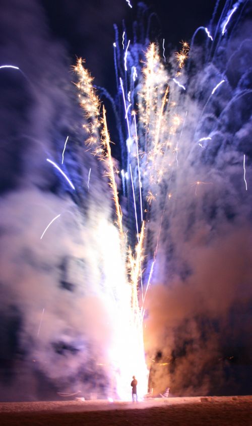 Fireworks On Beach