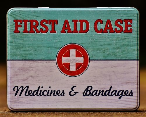first aid box tin can