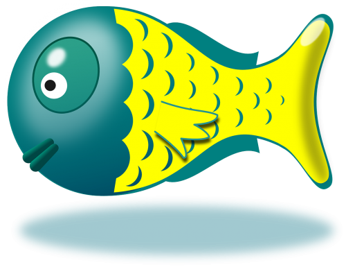 fish blue comic