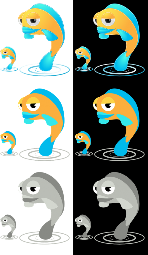 fish comic jumping