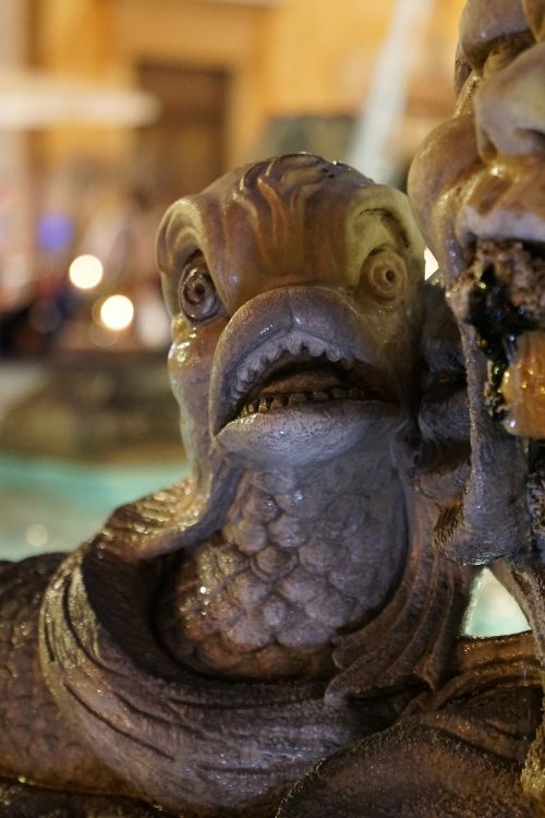 fish gargoyle fountain