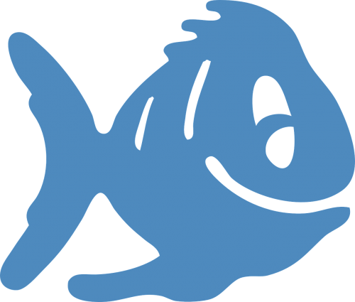 fish blue silhouette