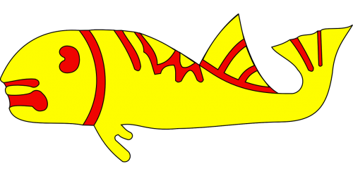 fish yellow red