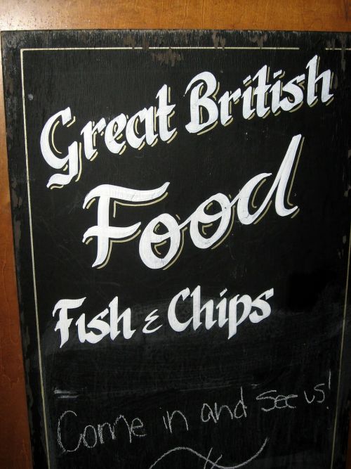 fish and chips billboard restaurant