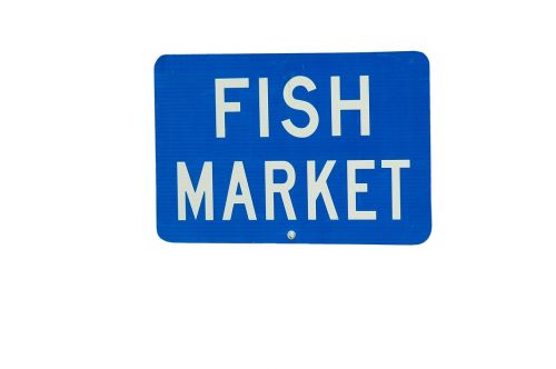 fish market sign signage market