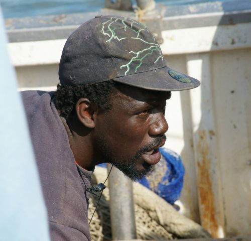 fisherman african boatman