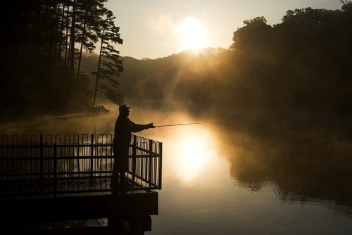 fisherman  angler  fishing