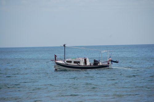 fisherman boat sea fishing