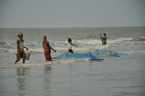 fishermen fishing sea