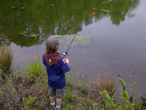 fishing outdoors young