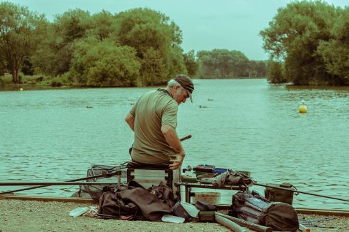 fishing man fishing gear