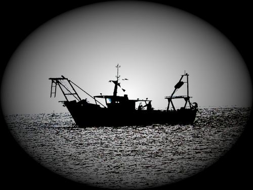 fishing fishing boat shadow