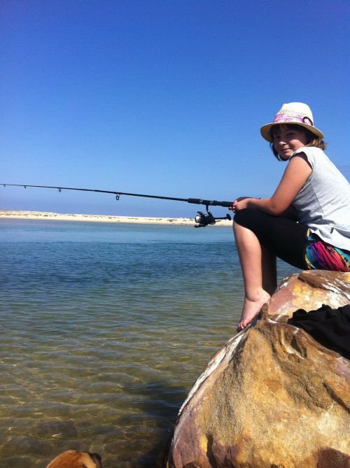 fishing girl angling