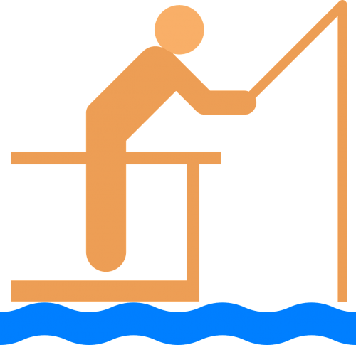 fishing symbol silhouette