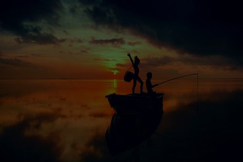 fishing  kids  sea