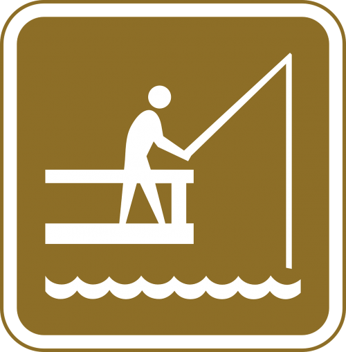 fishing sign signage