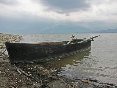 fishing boat lake greece
