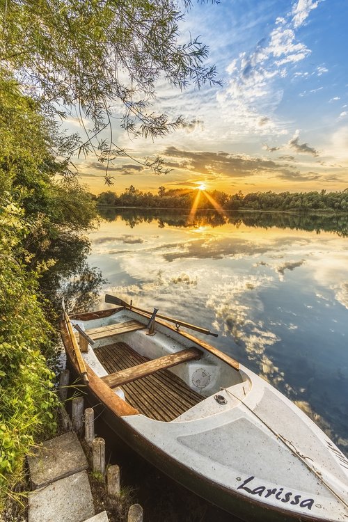 fishing boat  boat  lake