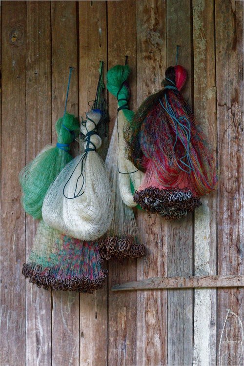 fishing nets  hanging  fishing