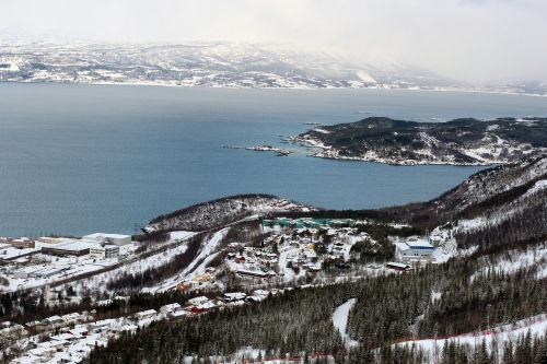 fjord snow landscape