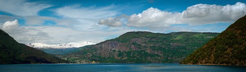 fjord  mountain  panorama