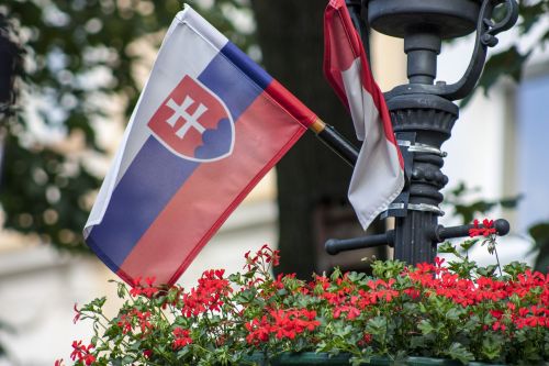 flag slovakia spring