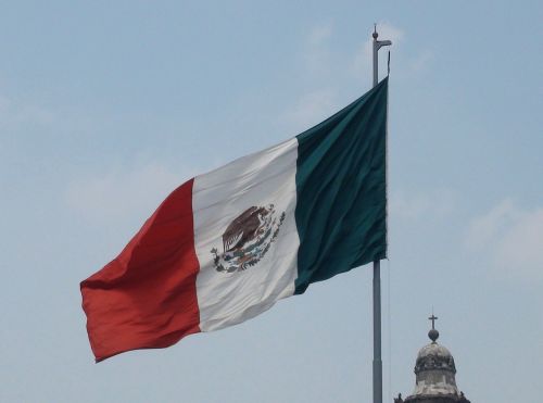 flag mexico cathedral