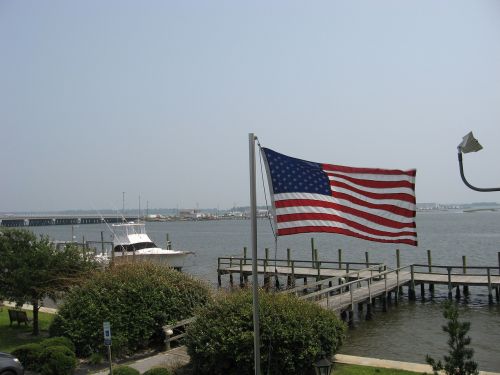 flag docks boats