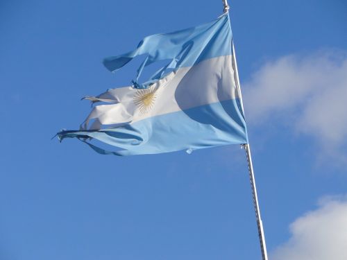 flag argentina flaming