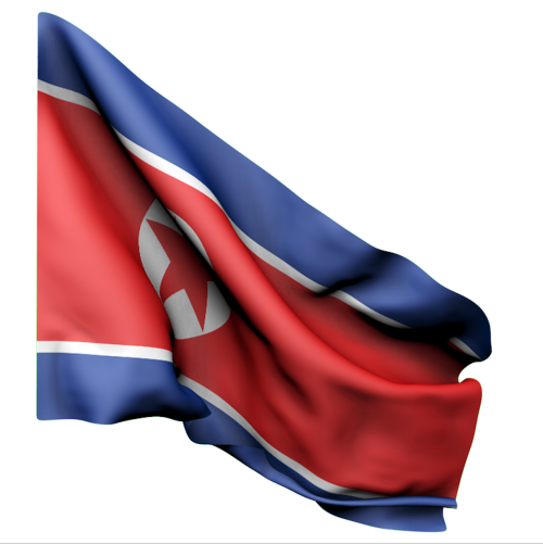 flag north korea red