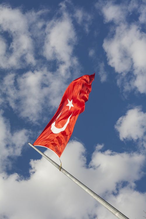 flag sky turkey