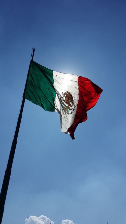 flag mexico zocalo