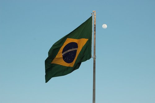 flag  brazil  sky