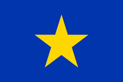 flag blue star
