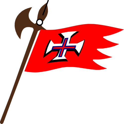 flag red axe