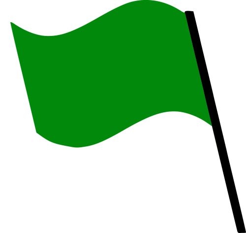 flag dark green wind