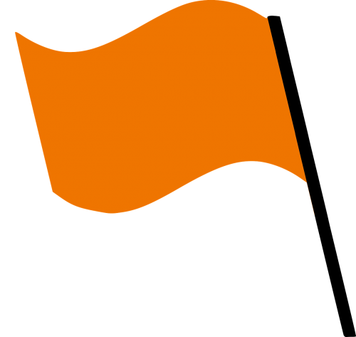 flag orange wind