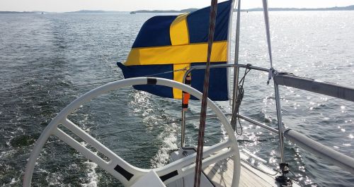 flag sweden boat