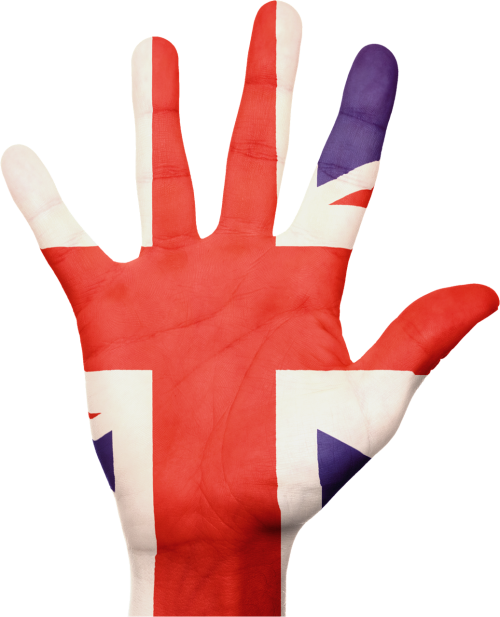 flag union jack hand