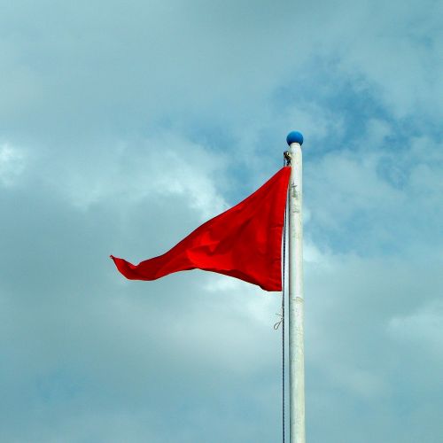 flag danger red