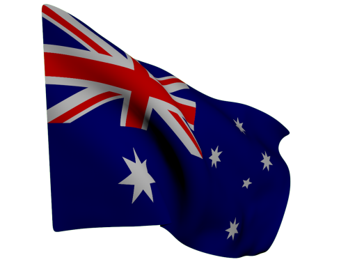 flag australia blue star